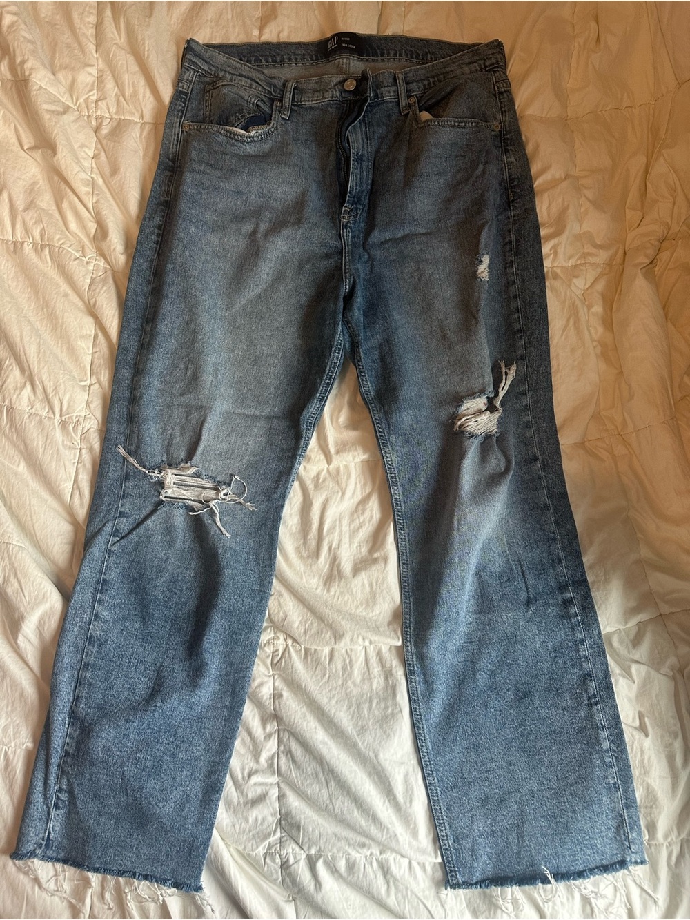 Women’s Distressed Blue Denim Jeans